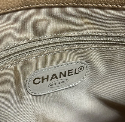 CHANEL Vintage 1997 Beige Caramel Caviar Tote product photograph 11 - VaultedVIP