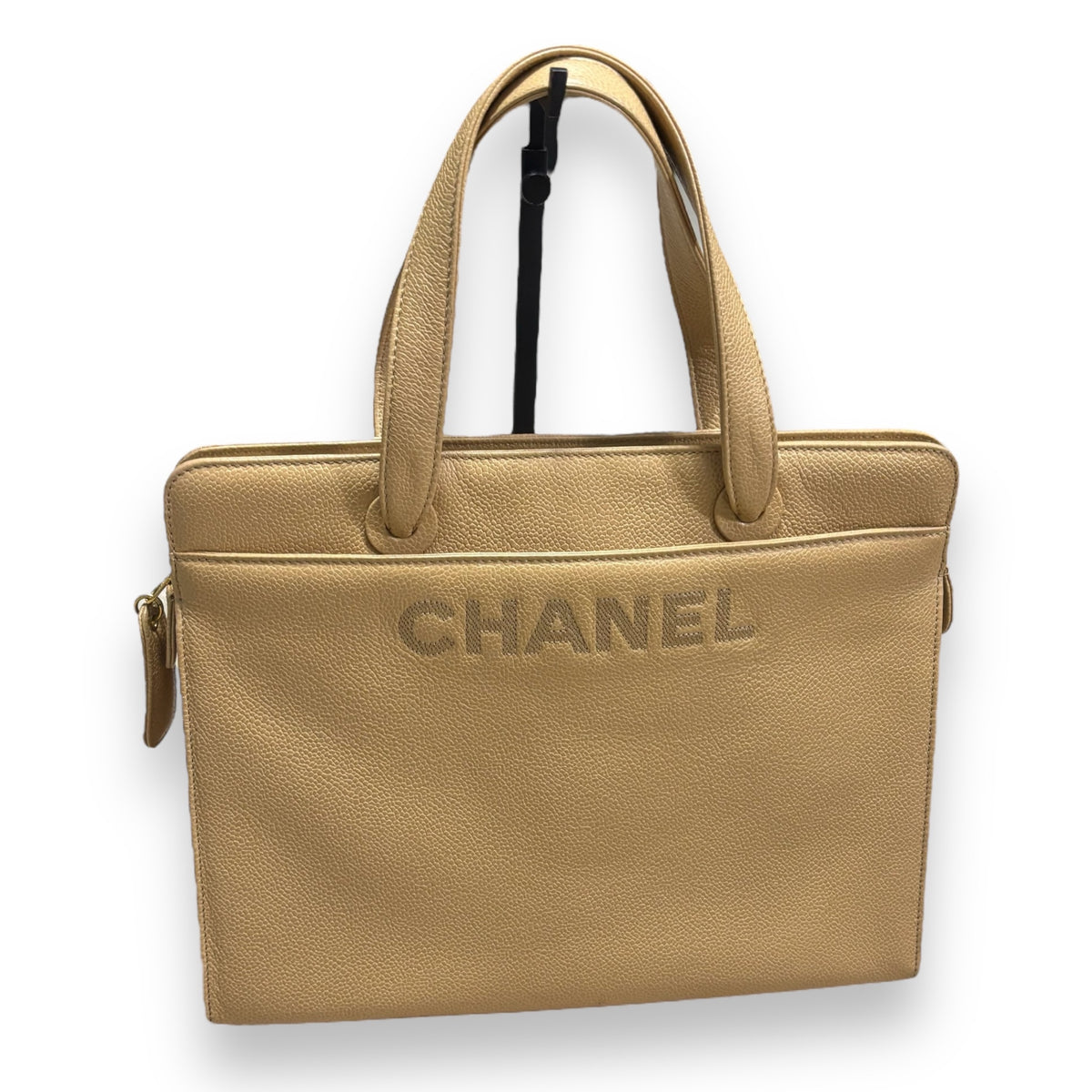 CHANEL Vintage 1997 Beige Caramel Caviar Tote product photograph 8 - VaultedVIP