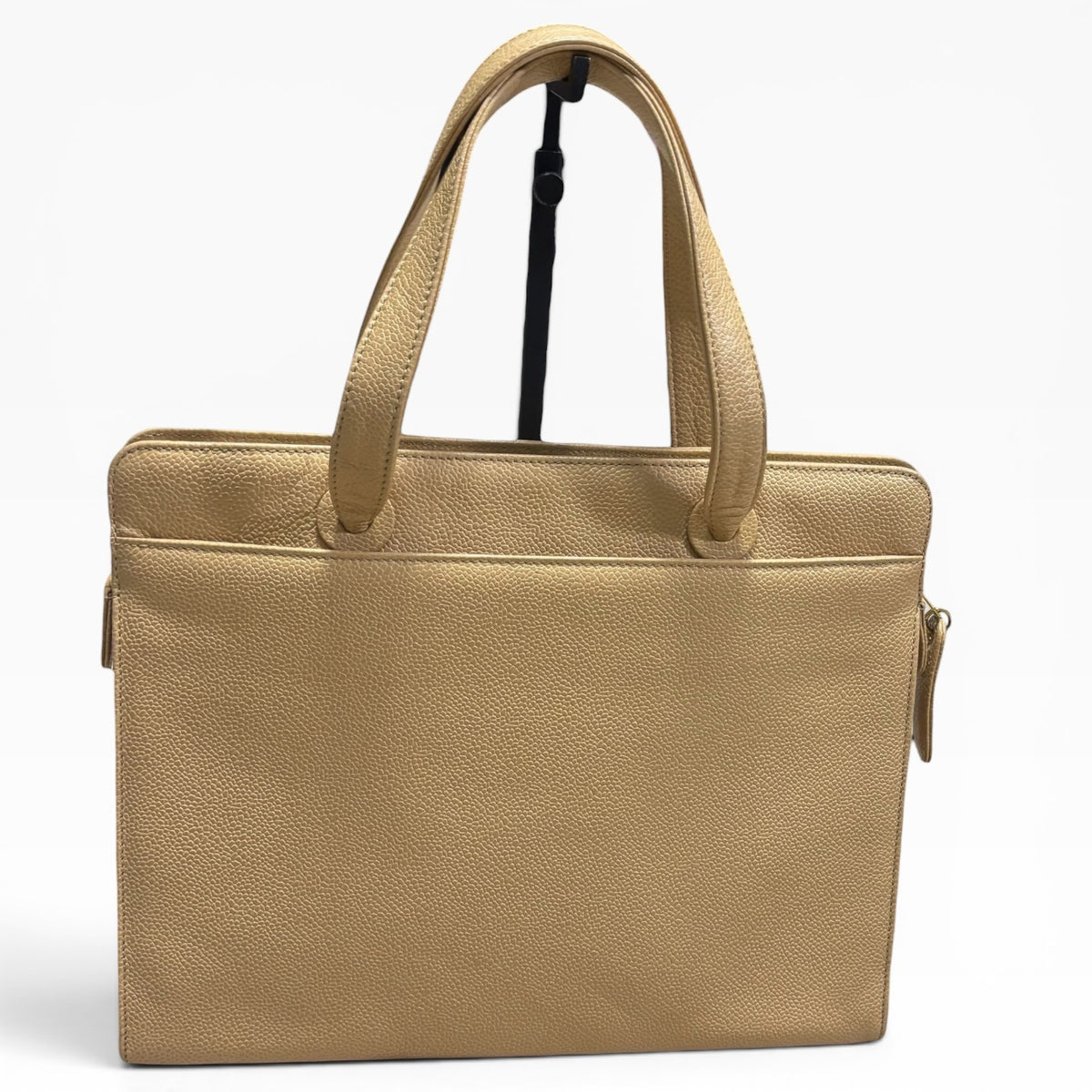 CHANEL Vintage 1997 Beige Caramel Caviar Tote product photograph 9 - VaultedVIP