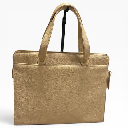 CHANEL Vintage 1997 Beige Caramel Caviar Tote product photograph 9 - VaultedVIP