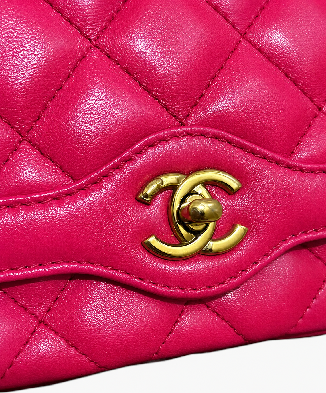 CHANEL Diane Hot Pink Fuchsia Quilted Leather product photograph 10 - VaultedVIP