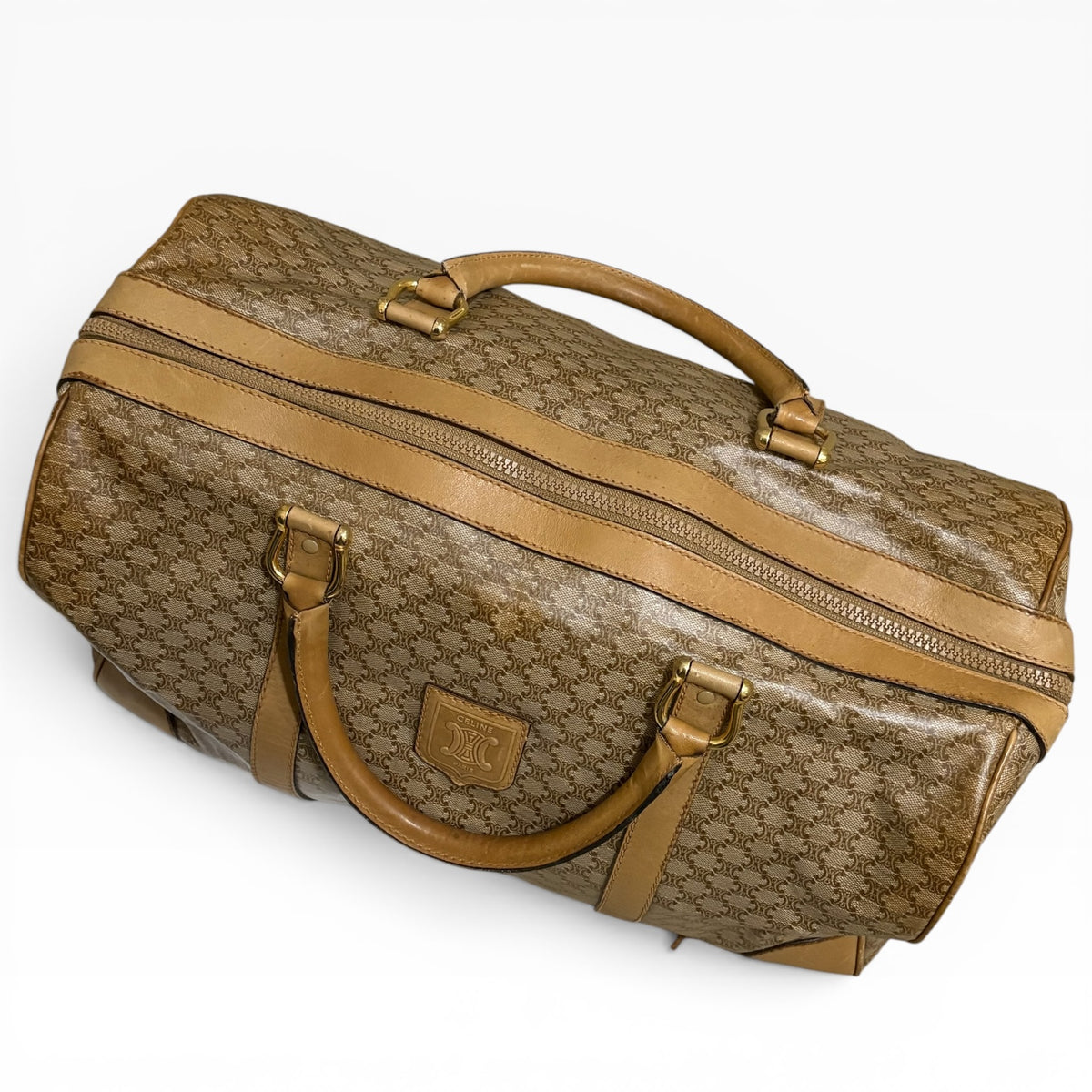 CELINE Vintage Macadam Large Boston Travel Bag product photograph 12 - VaultedVIP