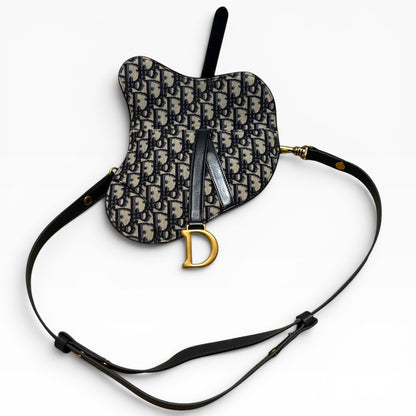 Christian Dior Mini Saddle Belt Bag Navy Oblique product photograph 7 - VaultedVIP