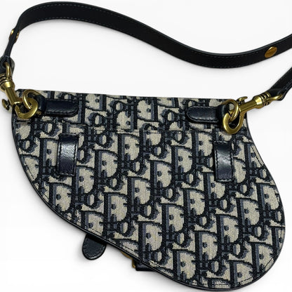 Christian Dior Mini Saddle Belt Bag Navy Oblique product photograph 8 - VaultedVIP
