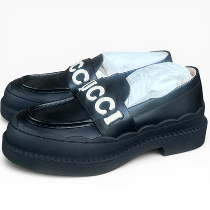 Gucci Black Leather Platform Loafers Size 39 product photograph 2 - VaultedVIP
