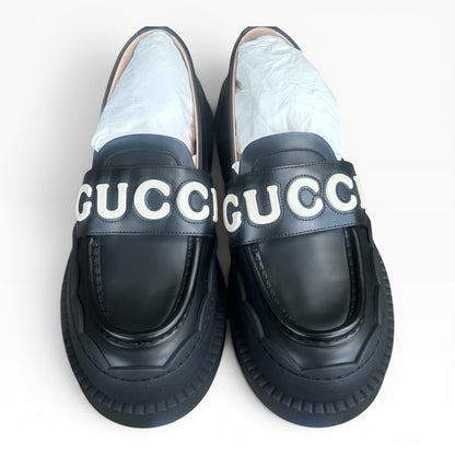 Gucci Black Leather Platform Loafers Size 39 product photograph 3 - VaultedVIP