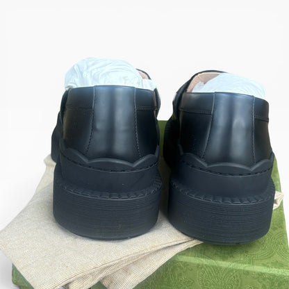 Gucci Black Leather Platform Loafers Size 39 product photograph 5 - VaultedVIP