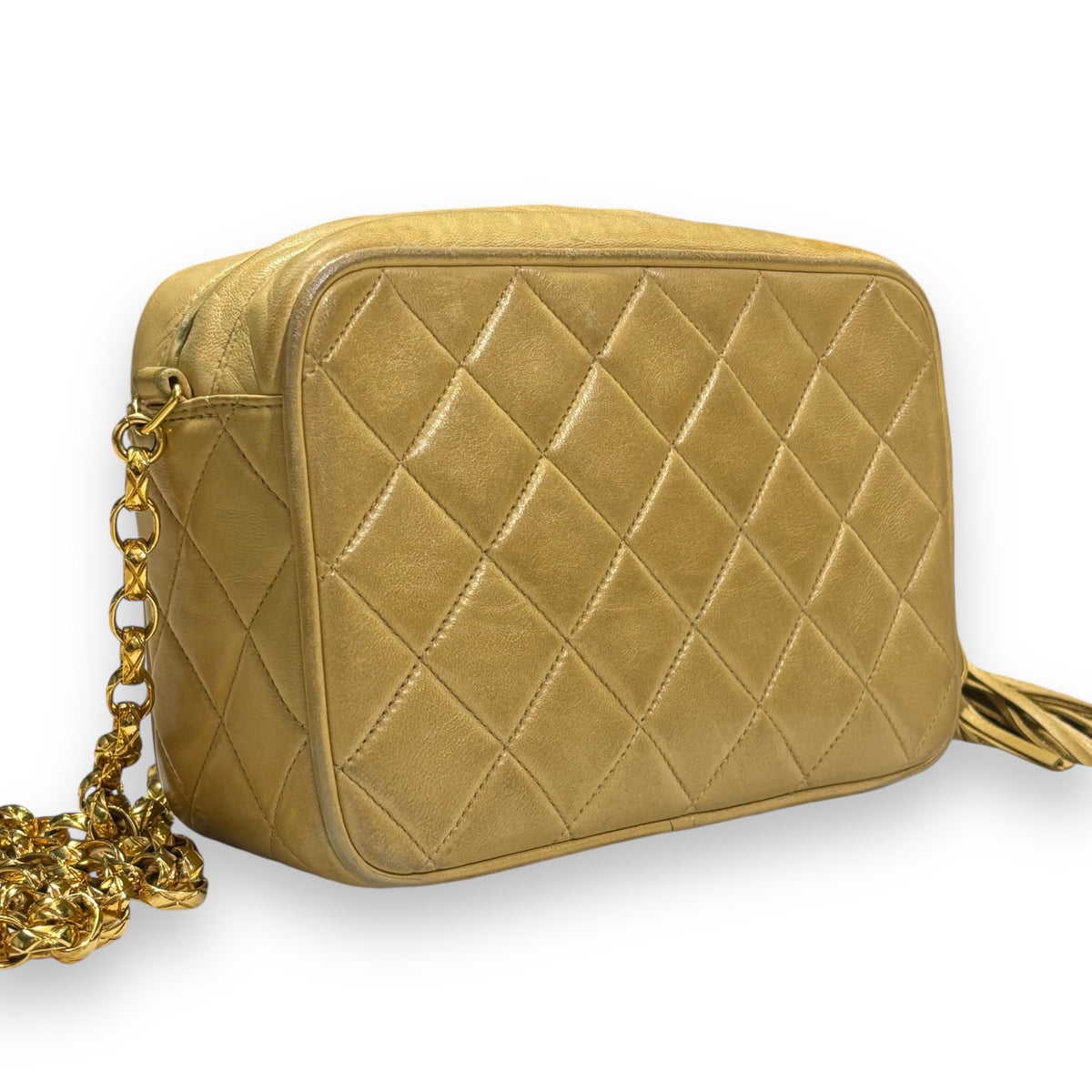 CHANEL Vintage Bijoux Tassel Metallic Gold Shoulder Bag product photograph 5 - VaultedVIP