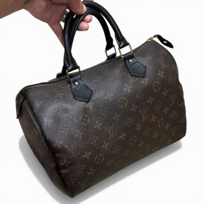 Louis Vuitton Vintage Speedy 30 Monogram Black Refinished Trim 1997 product photograph 1 - VaultedVIP