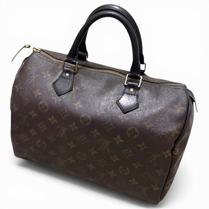 Louis Vuitton Vintage Speedy 30 Monogram Black Refinished Trim 1997 product photograph 2 - VaultedVIP