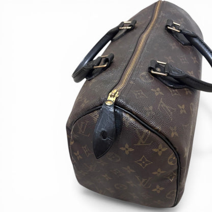 Louis Vuitton Vintage Speedy 30 Monogram Black Refinished Trim 1997 product photograph 5 - VaultedVIP