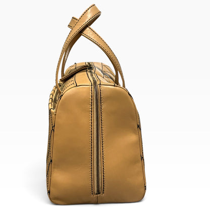 CHANEL Vintage Wild Stitch Boston Bowler Beige Black product photograph 9 - VaultedVIP