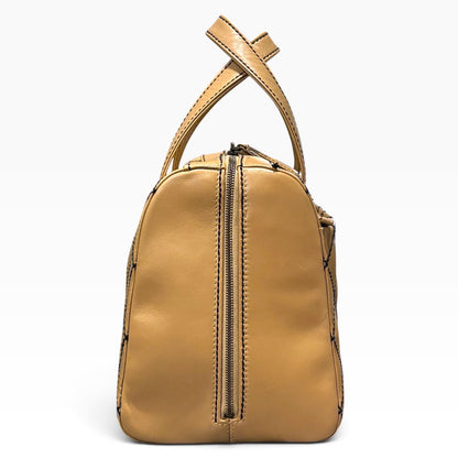 CHANEL Vintage Wild Stitch Boston Bowler Beige Black product photograph 10 - VaultedVIP