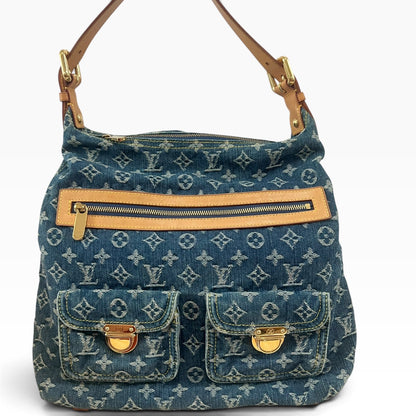 Louis Vuitton Vintage Monogram Denim Baggy GM Blue M95048 product photograph 1 - VaultedVIP