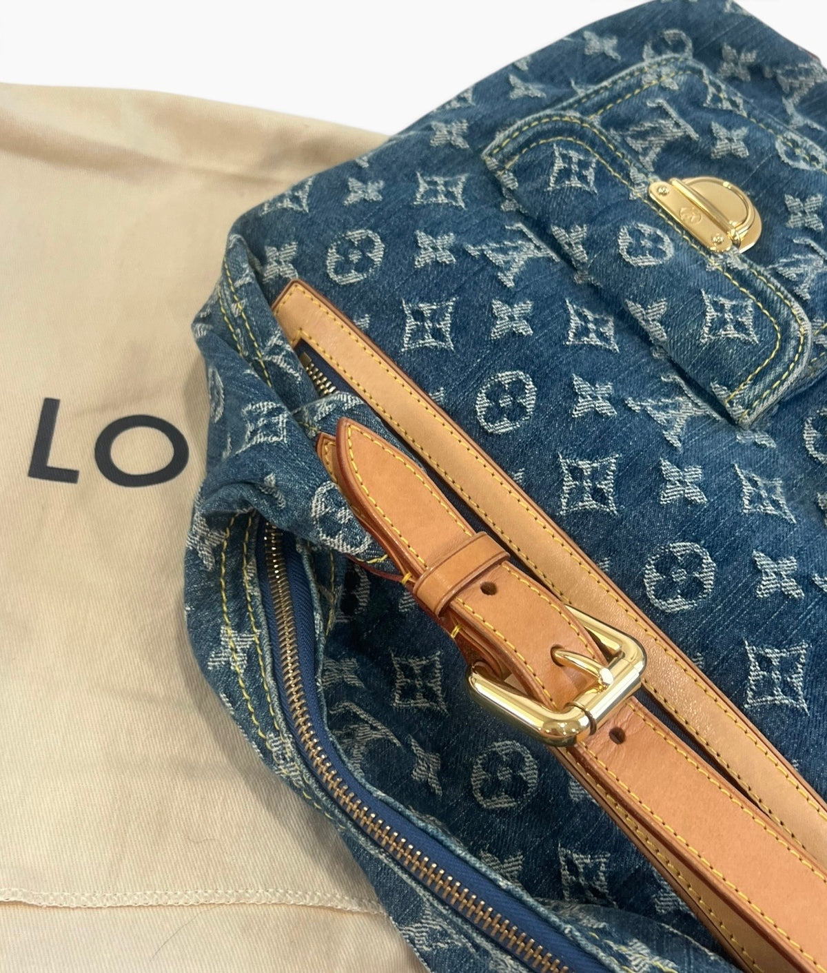Louis Vuitton Vintage Monogram Denim Baggy GM Blue M95048 product photograph 14 - VaultedVIP