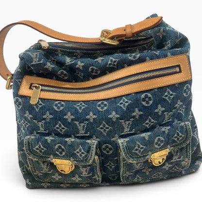 Louis Vuitton Vintage Monogram Denim Baggy GM Blue M95048 product photograph 18 - VaultedVIP