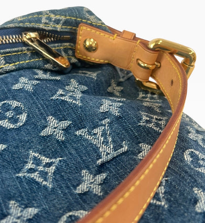Louis Vuitton Vintage Monogram Denim Baggy GM Blue M95048 product photograph 9 - VaultedVIP