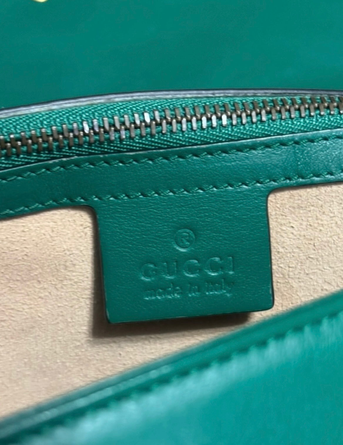 Gucci GG Marmont Emerald Green Matelasse Shoulder Bag product photograph 11 - VaultedVIP