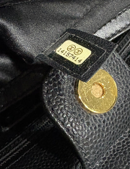 CHANEL Petite Shopping Tote PST Black Caviar Gold product photograph 16 - VaultedVIP