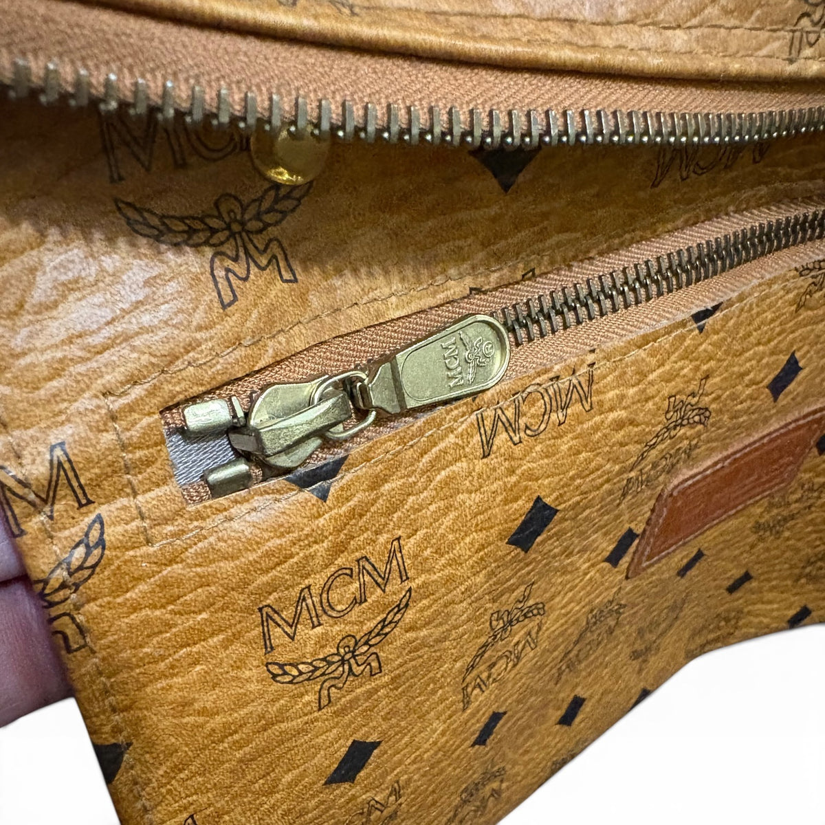 MCM Vintage Cognac Visetos Tote product photograph 12 - VaultedVIP