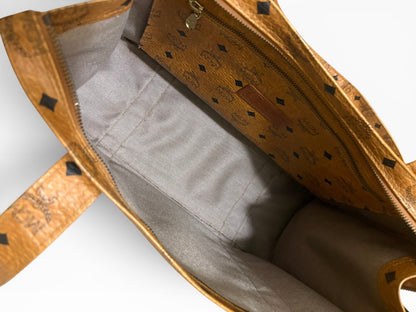 MCM Vintage Cognac Visetos Tote product photograph 8 - VaultedVIP