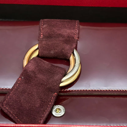 Cartier Burgundy Trinity Patent Leather Wallet product photograph 11 - VaultedVIP