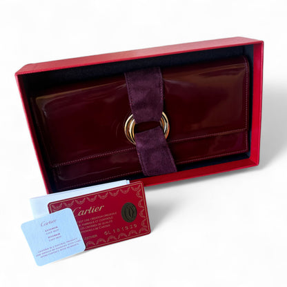 Cartier Burgundy Trinity Patent Leather Wallet product photograph 12 - VaultedVIP