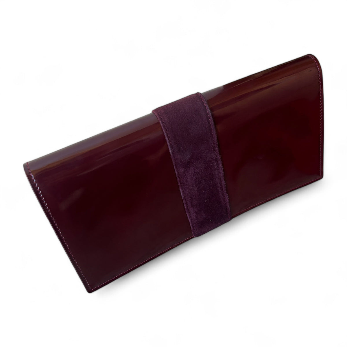 Cartier Burgundy Trinity Patent Leather Wallet product photograph 5 - VaultedVIP