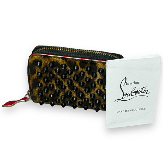 Christian Louboutin Leopard Spike Zip Coin Wallet product photograph 1 - VaultedVIP