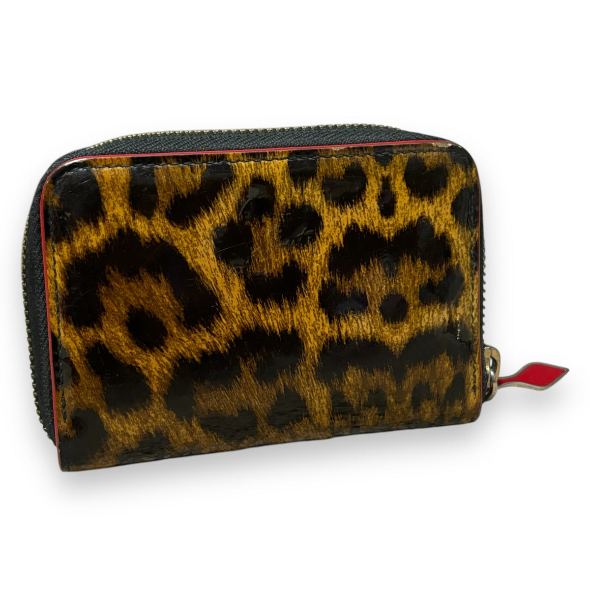 Christian Louboutin Leopard Spike Zip Coin Wallet product photograph 3 - VaultedVIP