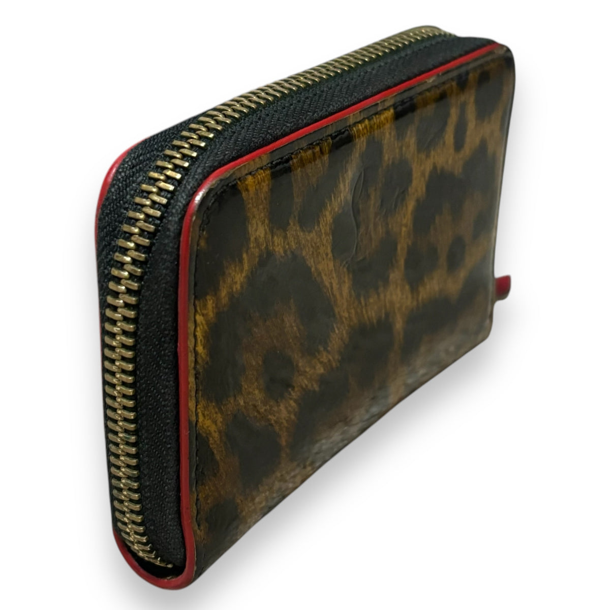 Christian Louboutin Leopard Spike Zip Coin Wallet product photograph 4 - VaultedVIP