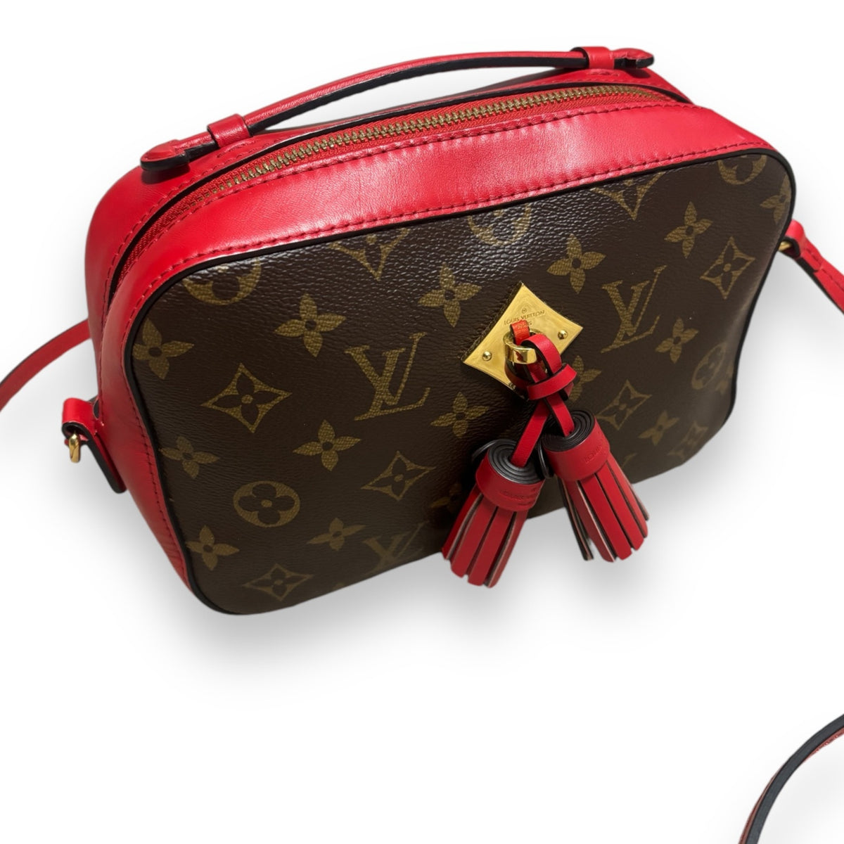 Louis Vuitton Saintonge Monogram Red product photograph 7 - VaultedVIP