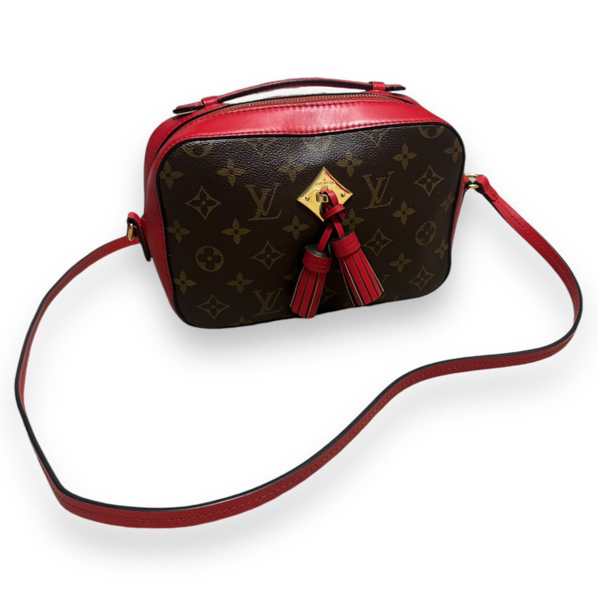 Louis Vuitton Saintonge Monogram Red product photograph 4 - VaultedVIP