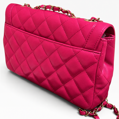 CHANEL Diane Hot Pink Fuchsia Quilted Leather product photograph 5 - VaultedVIP