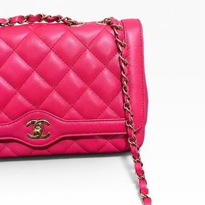 CHANEL Diane Hot Pink Fuchsia Quilted Leather product photograph 9 - VaultedVIP