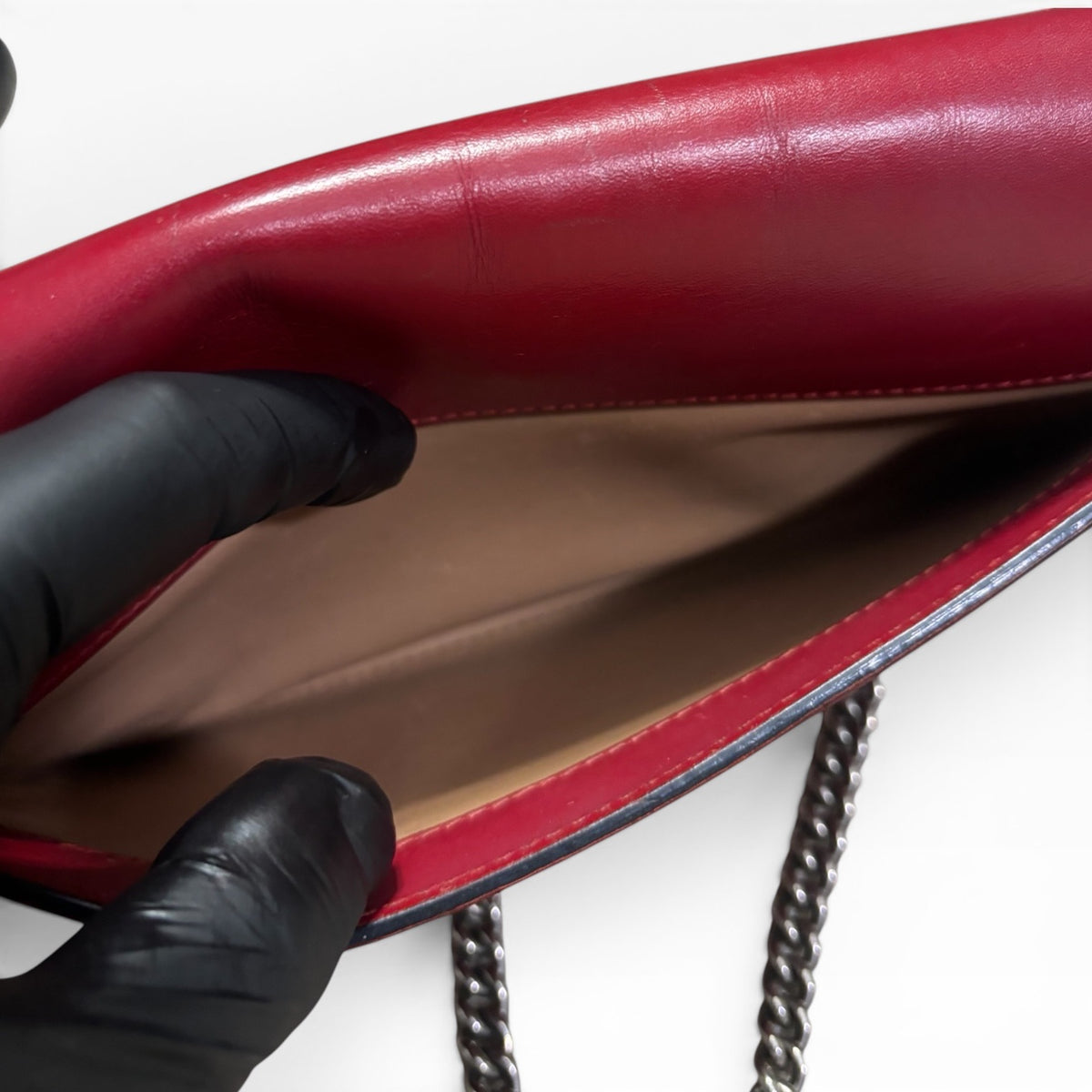 Gucci Lilith Red Leather Snake Head Shoulder Bag product photograph 10 - VaultedVIP