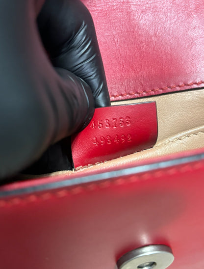 Gucci Lilith Red Leather Snake Head Shoulder Bag product photograph 11 - VaultedVIP