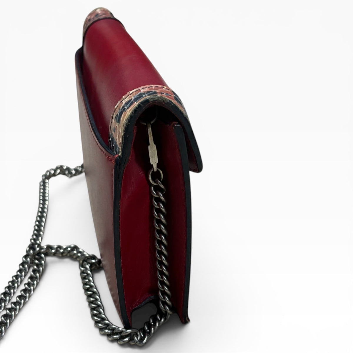 Gucci Lilith Red Leather Snake Head Shoulder Bag product photograph 6 - VaultedVIP