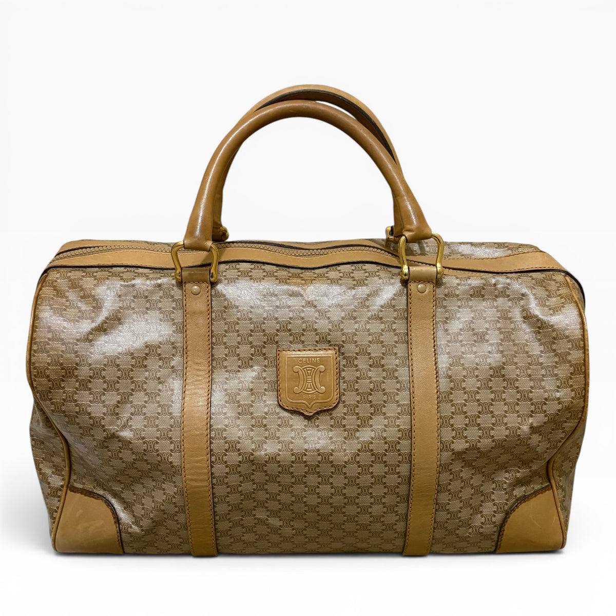 CELINE Vintage Macadam Large Boston Travel Bag product photograph 2 - VaultedVIP