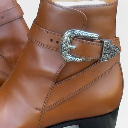 Gucci Jakarta Brown Calfskin Ankle Boots 38.5 product photograph 2 - VaultedVIP