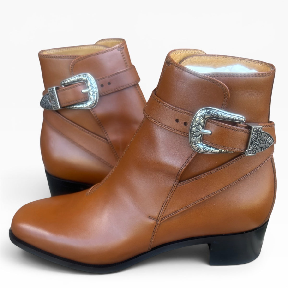 Gucci Jakarta Brown Calfskin Ankle Boots 38.5 product photograph 3 - VaultedVIP