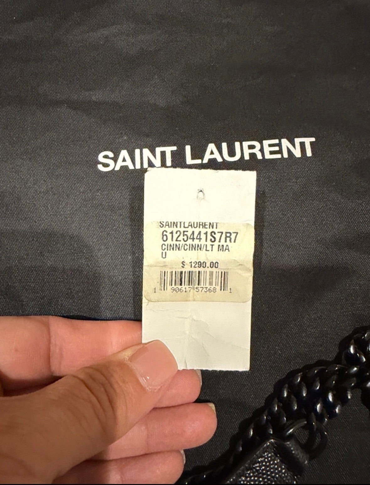 Saint Laurent YSL Envelope Black on Black product photograph 6 - VaultedVIP
