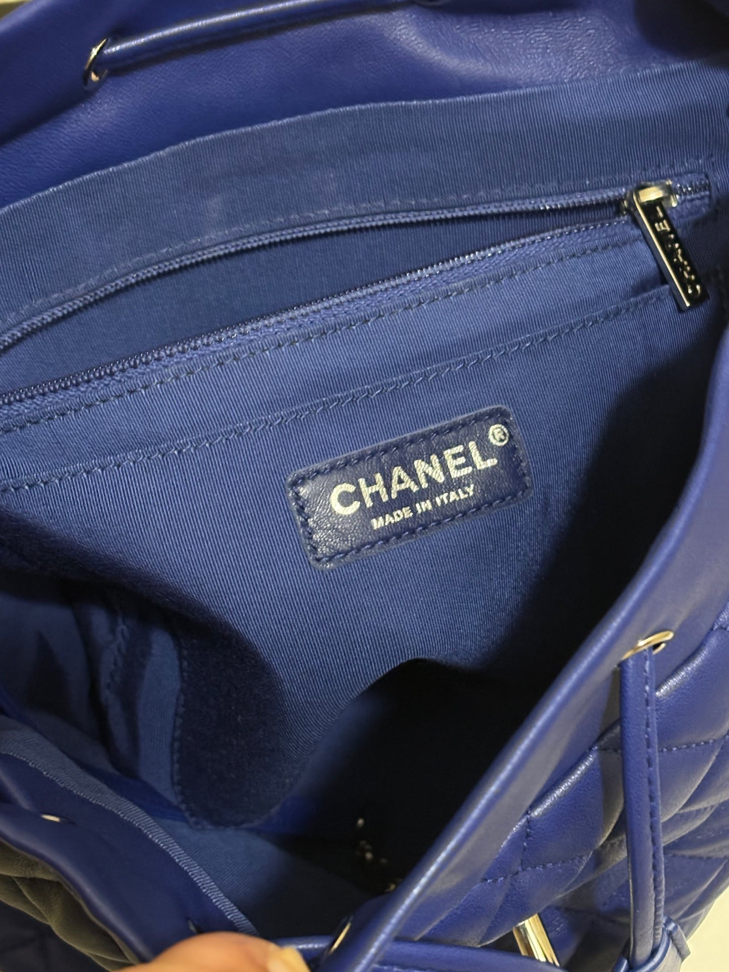 CHANEL Large Urban Spirit Backpack Royal Blue Lambskin