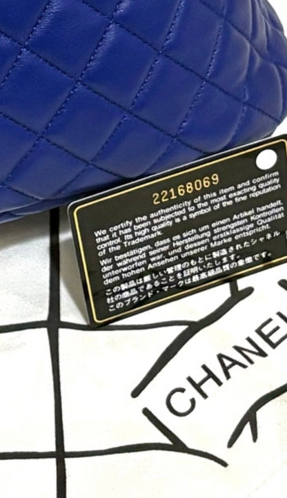 CHANEL Large Urban Spirit Backpack Royal Blue Lambskin