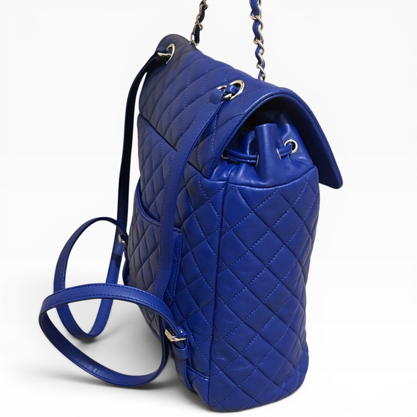 CHANEL Large Urban Spirit Backpack Royal Blue Lambskin