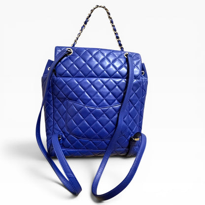 CHANEL Large Urban Spirit Backpack Royal Blue Lambskin