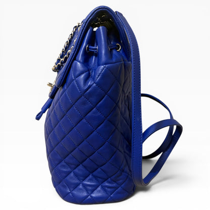 CHANEL Large Urban Spirit Backpack Royal Blue Lambskin