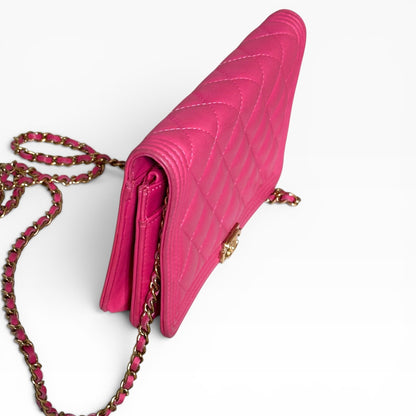 CHANEL Boy WOC Pink Calfskin Gold Hardware product photograph 10 - VaultedVIP