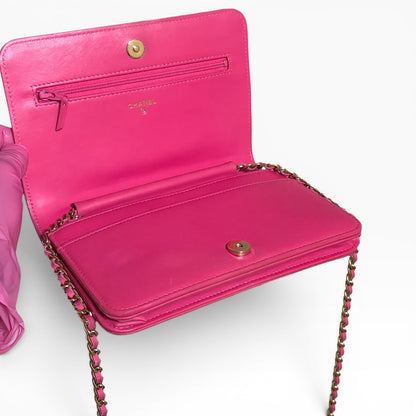 CHANEL Boy WOC Pink Calfskin Gold Hardware product photograph 11 - VaultedVIP