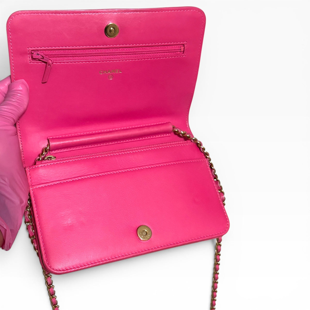 CHANEL Boy WOC Pink Calfskin Gold Hardware product photograph 12 - VaultedVIP